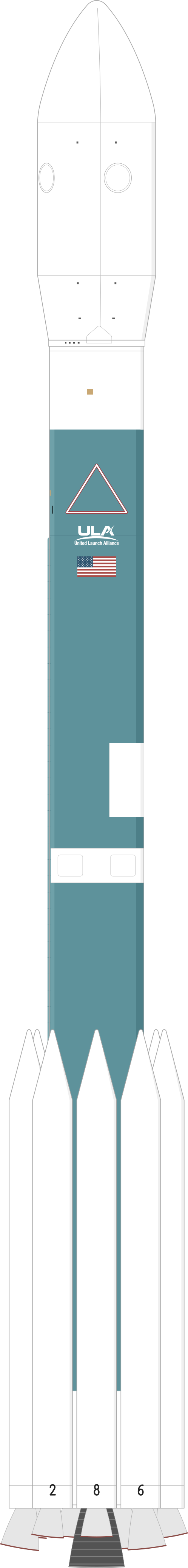 Drawing of the Delta II 7925-10C for THEMIS