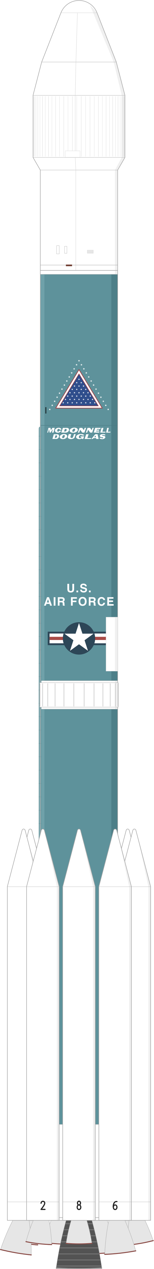 Drawing of the Delta II 7925 for ASC 2