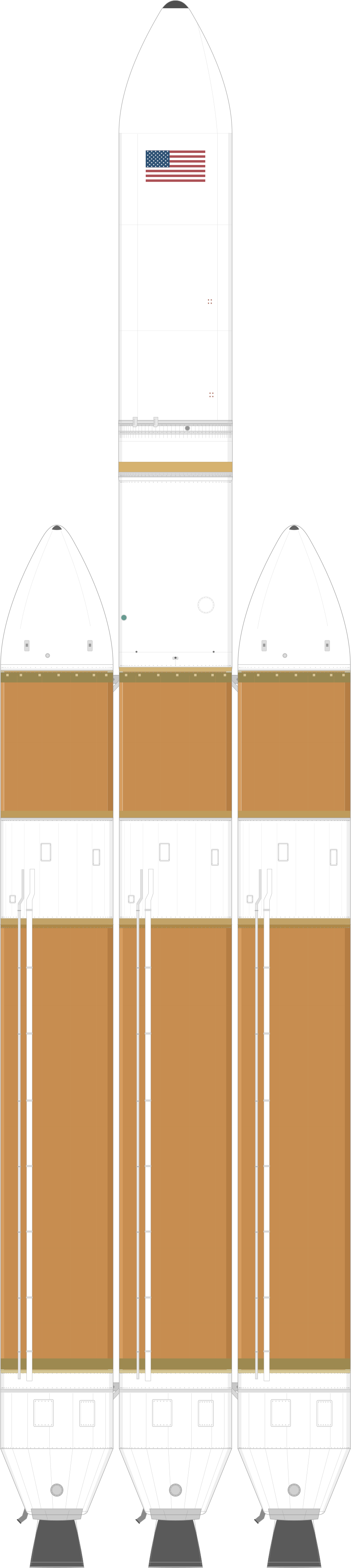 Drawing of the Delta IV Heavy