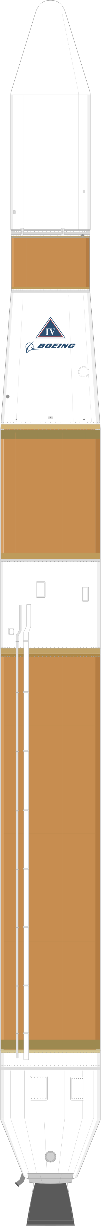 Drawing of the Delta IV M for DSCS III A-3