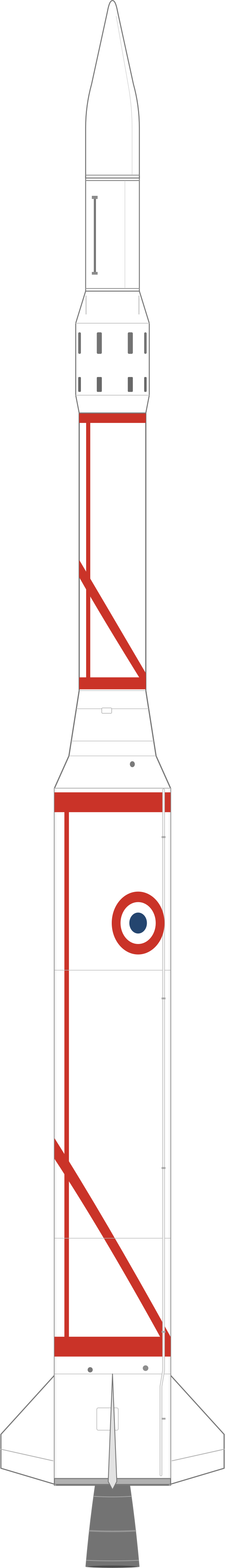 Drawing of the Diamant A for Asterix