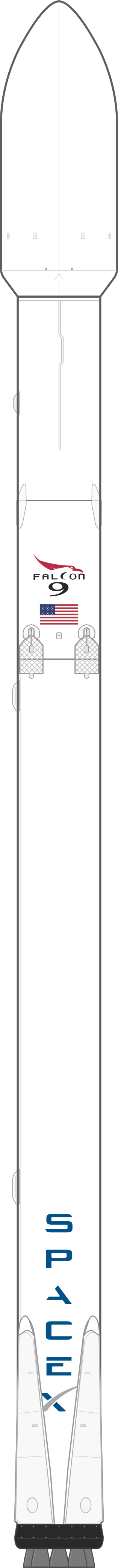Drawing of the Falcon 9 Block 4