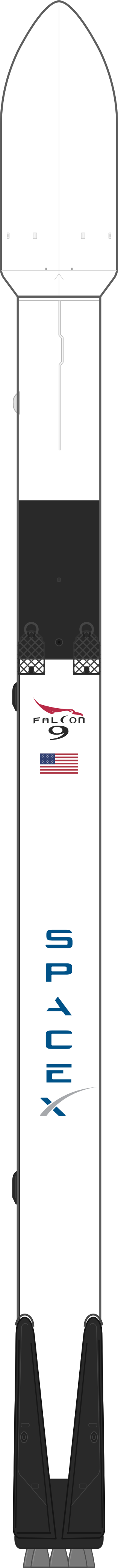 Drawing of the Falcon 9 Block 5 for OneWeb 15