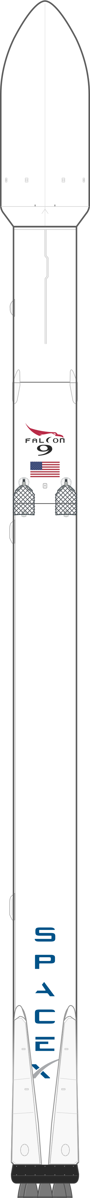 Drawing of the Falcon 9 Full Thrust for Echostar 23