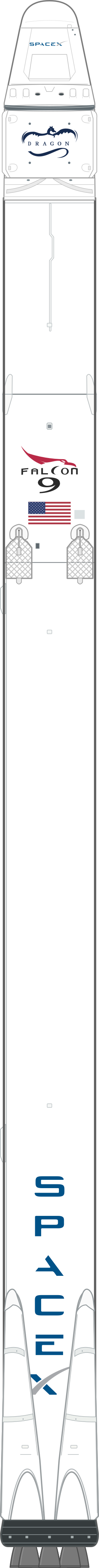 Drawing of the Falcon 9 v1.1 for SpX CRS-5