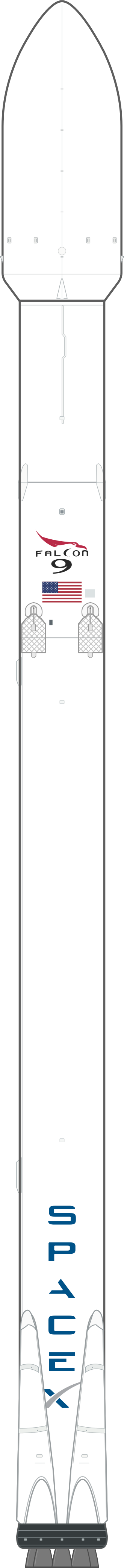 Drawing of the Falcon 9 v1.1 for DSCOVR