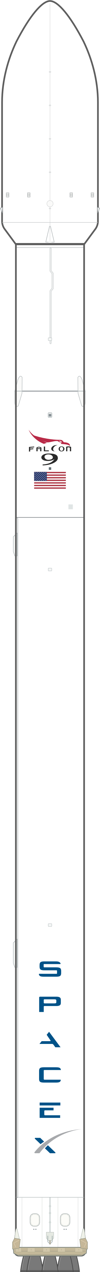 Drawing of the Falcon 9 v1.1