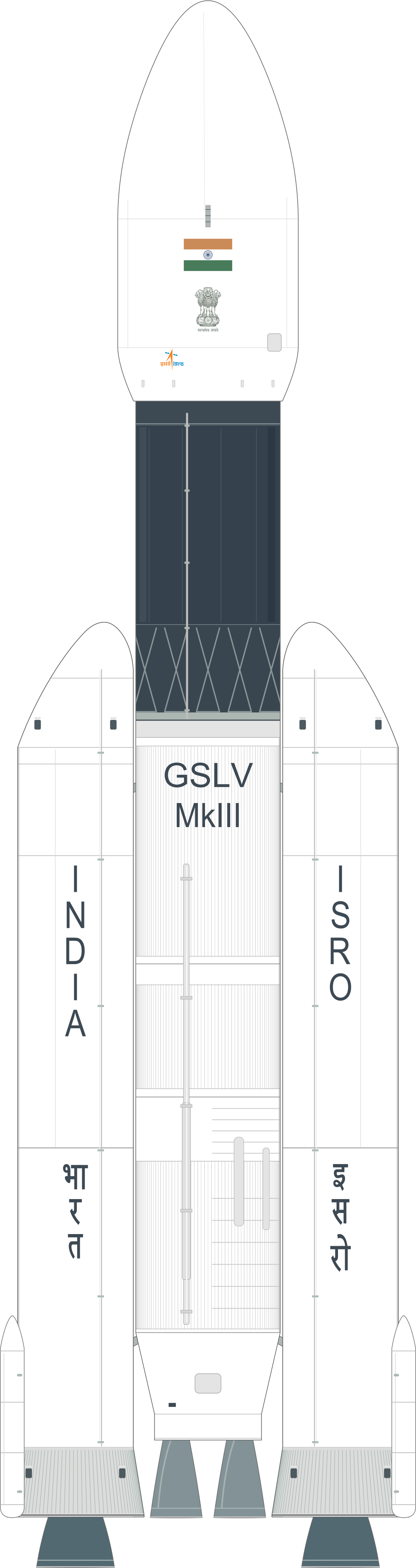 Drawing of the Launch Vehicle Mark-3 (GSLV Mk III) for OneWeb 18