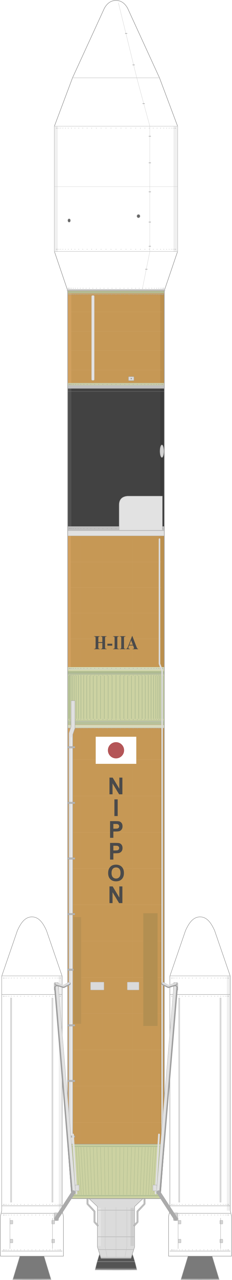 Drawing of the H-IIA 202 for Midori-2