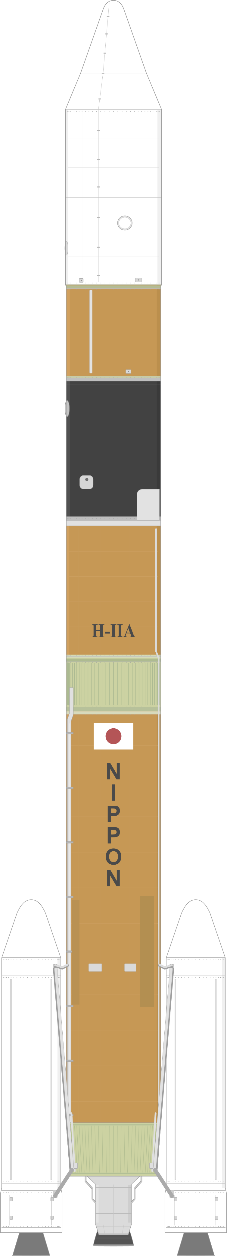 Drawing of the H-IIA 202 for LRE