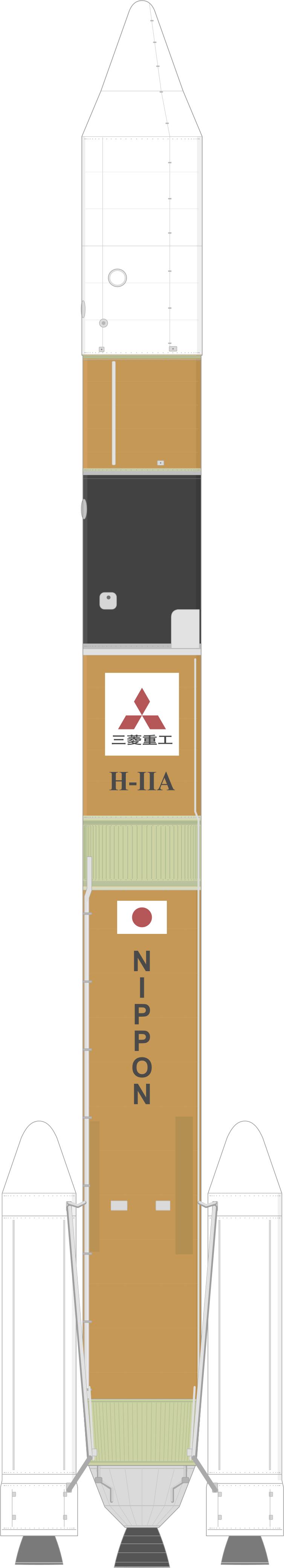Drawing of the H-IIA 202 for GPM Core