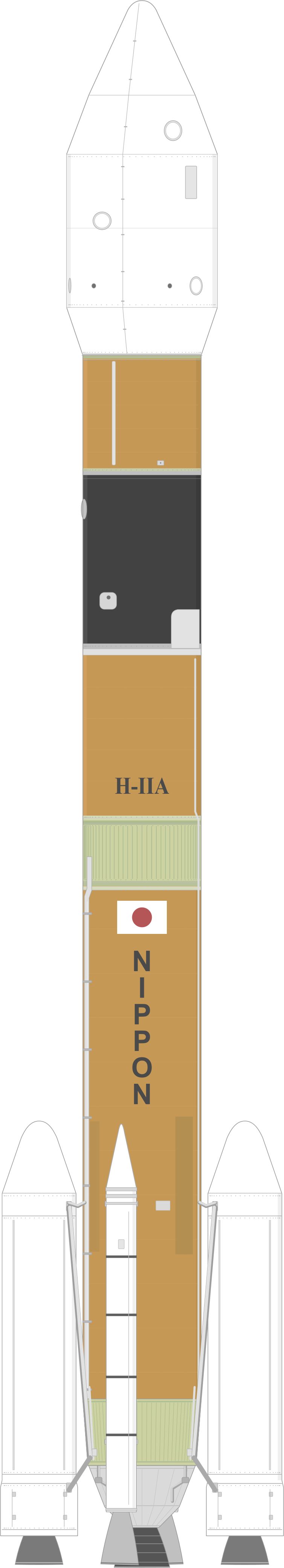 Drawing of the H-IIA 2022 for Daichi