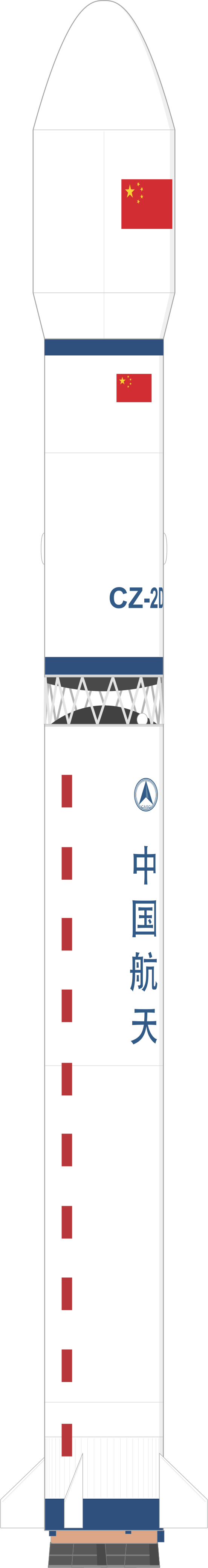 Drawing of the Long March 2D/YZ-3