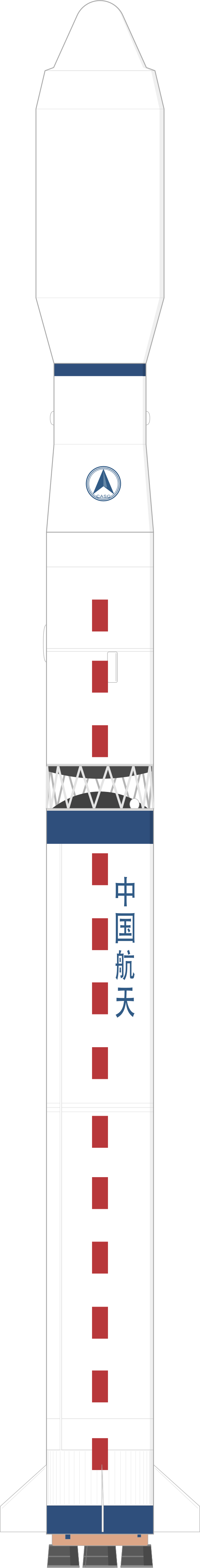 Drawing of the Long March 4C for Yaogan-33