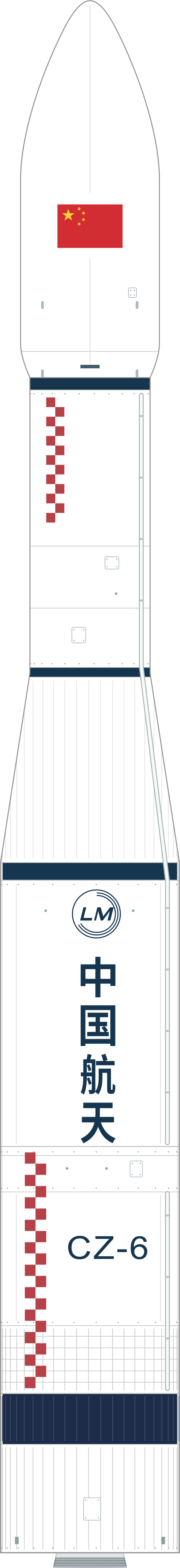 Drawing of the Long March 6