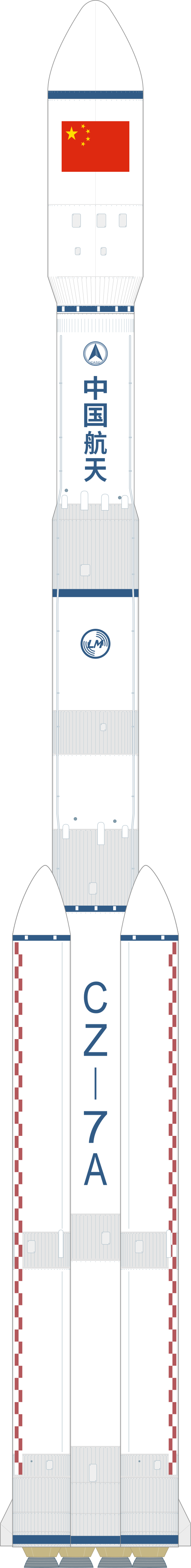 Drawing of the Long March 7A for Shijian 29 A-B