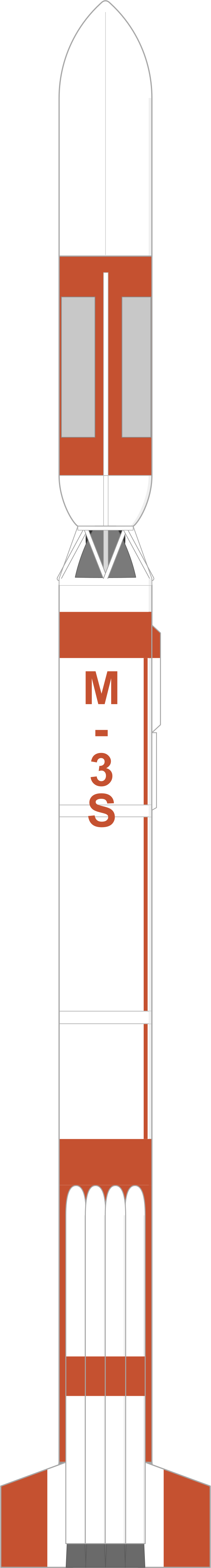 Drawing of the Mu-3S for Tenma