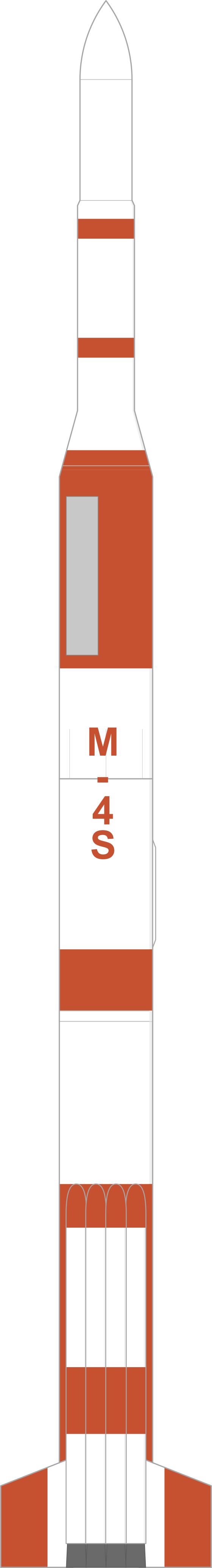 Drawing of the Mu-4S for Tansei-1