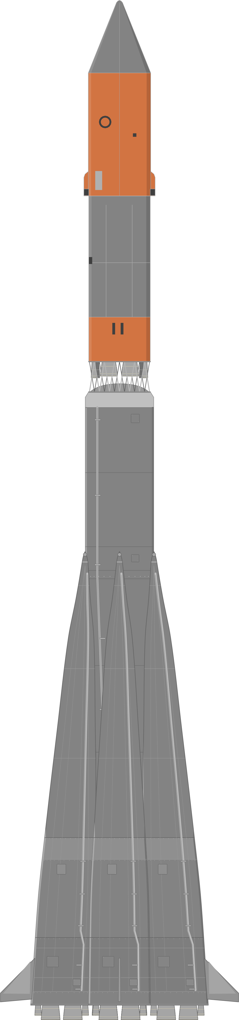 Drawing of the Molniya-M 2BL for Interbol-1
