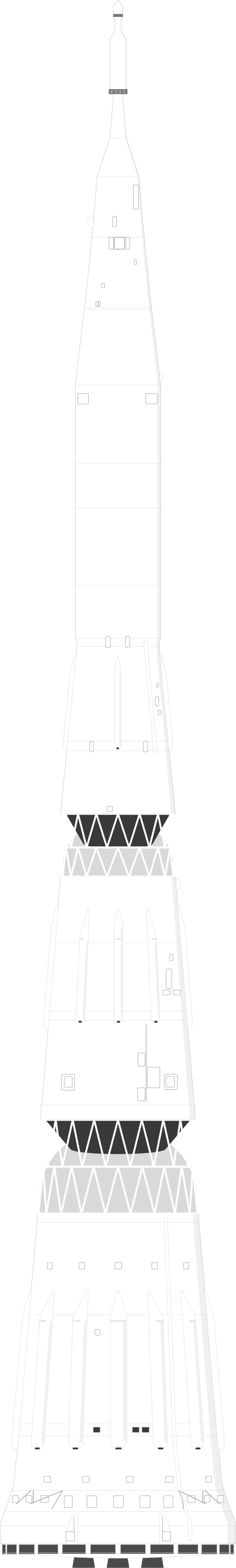 Drawing of the N1 for Soyuz 7K-LOK No.2