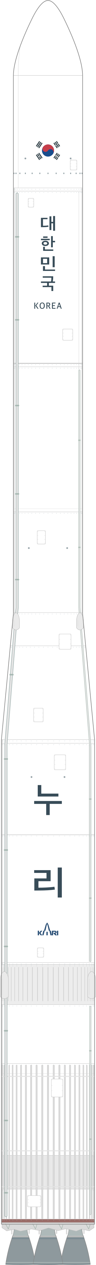 Drawing of the KSLV-2 Nuri
