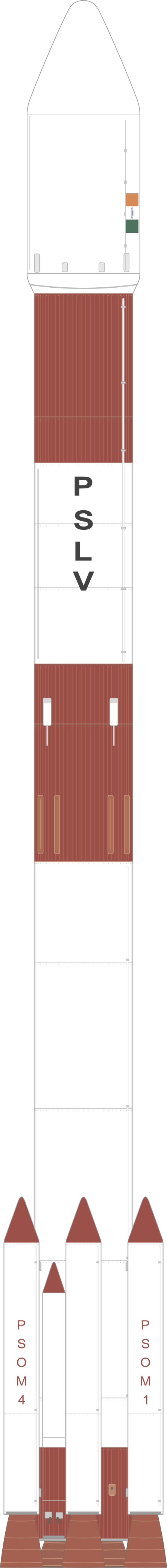 Drawing of the PSLV for TES