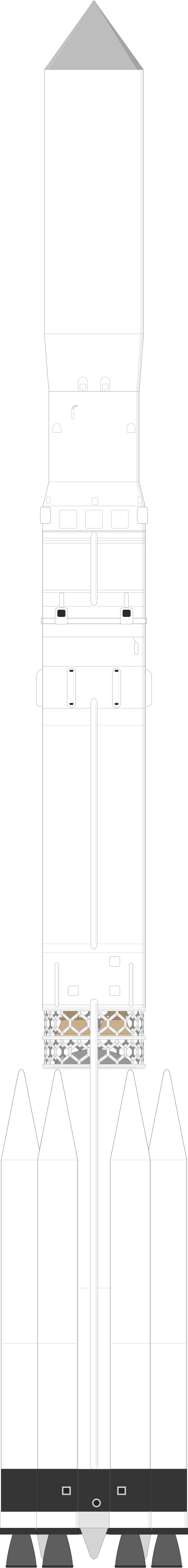 Drawing of the Proton / UR-500 K/D for Venera-9