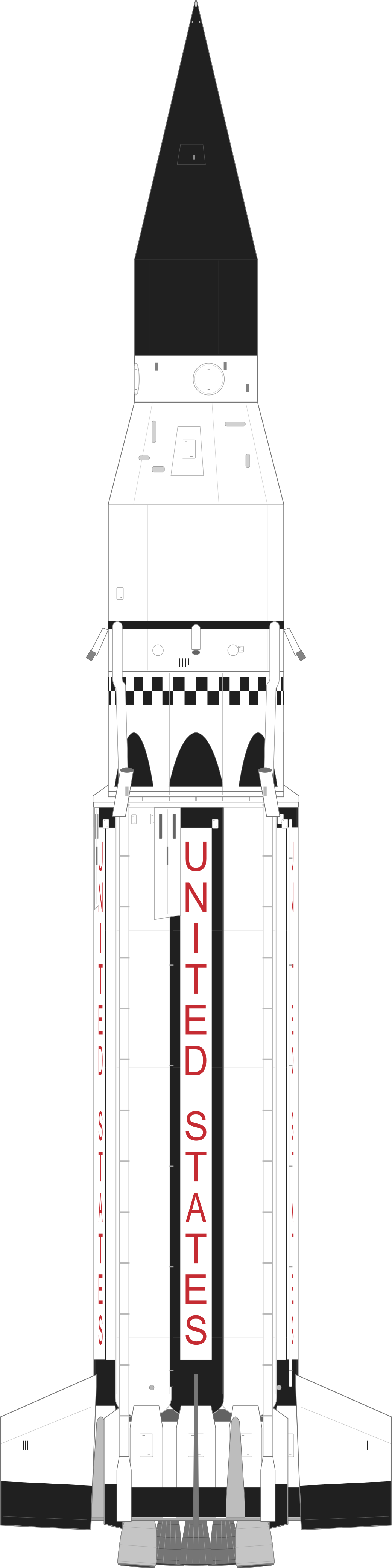 Drawing of the Saturn I