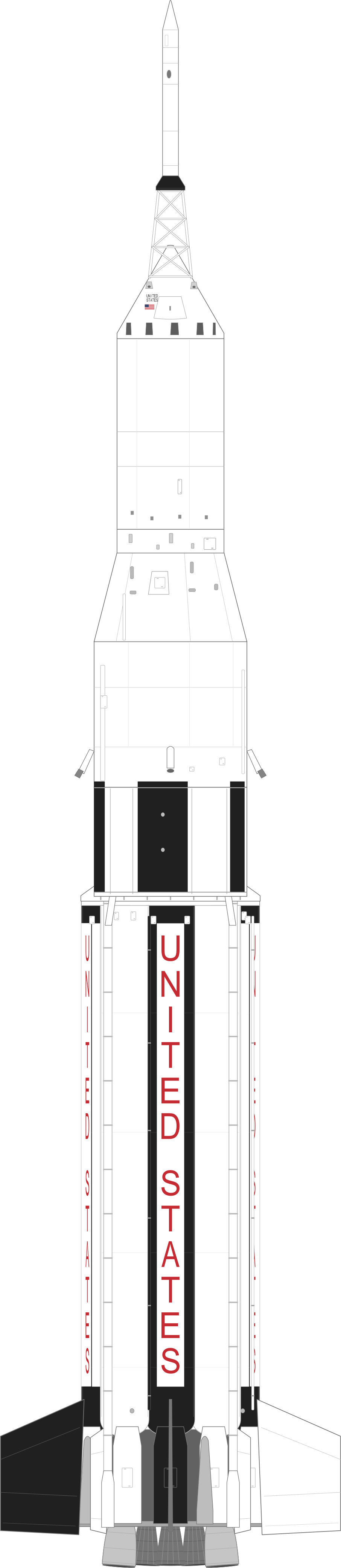 Drawing of the Saturn I for Pegasus 2