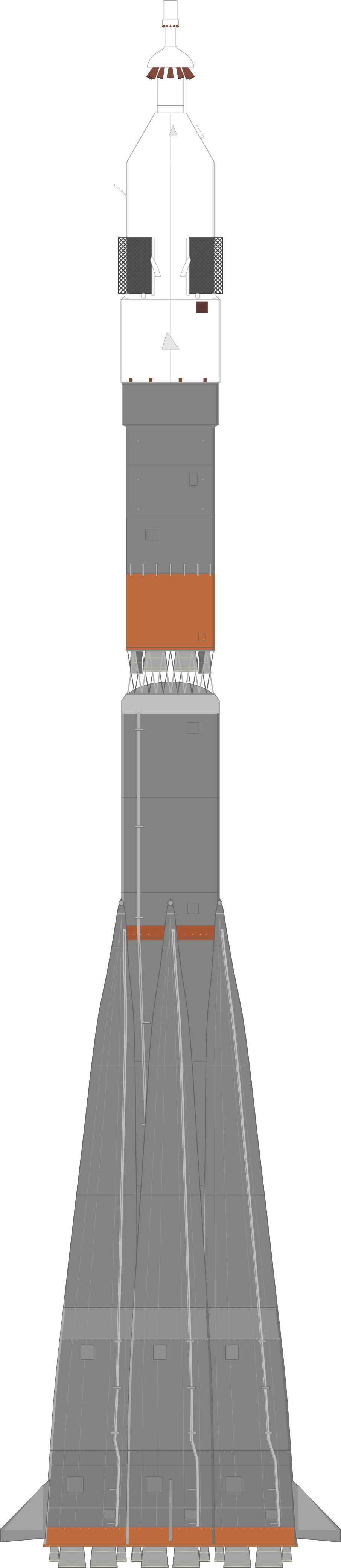 Drawing of the Soyuz 11A511 for Kosmos 212