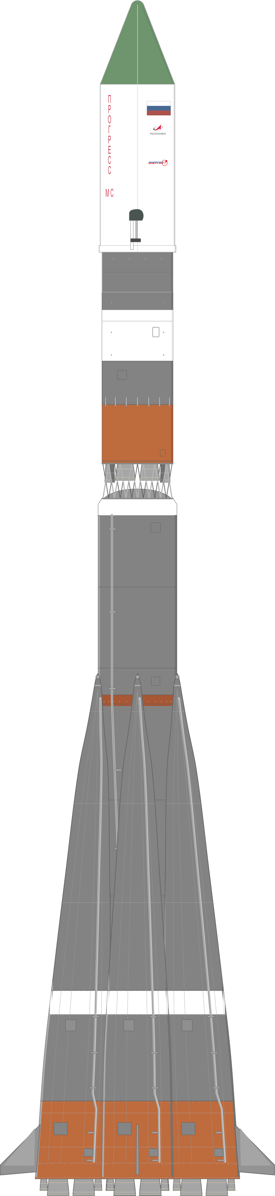 Drawing of the Soyuz 2.1a for Progress MS-11 (72P)