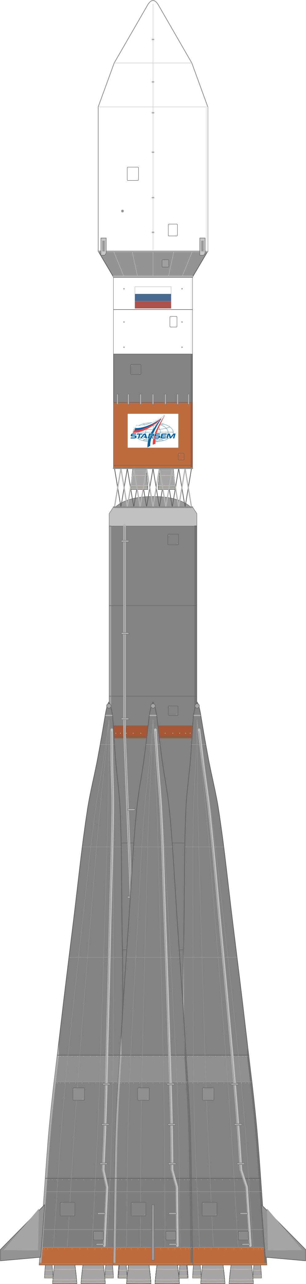 Drawing of the Soyuz 2.1b Fregat-M for OneWeb 2
