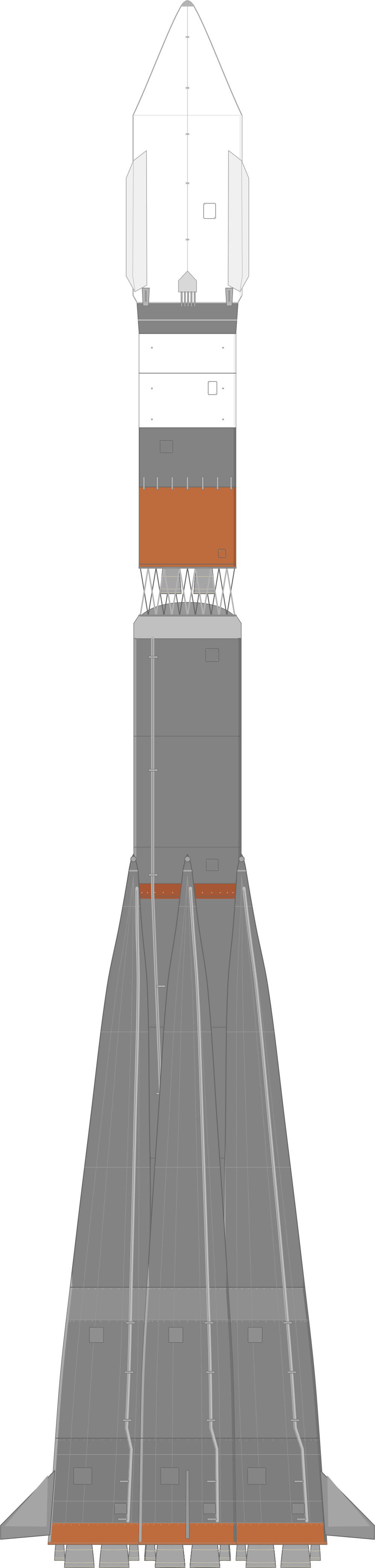 Drawing of the Soyuz 2.1b Volga for Kosmos 2609-2614