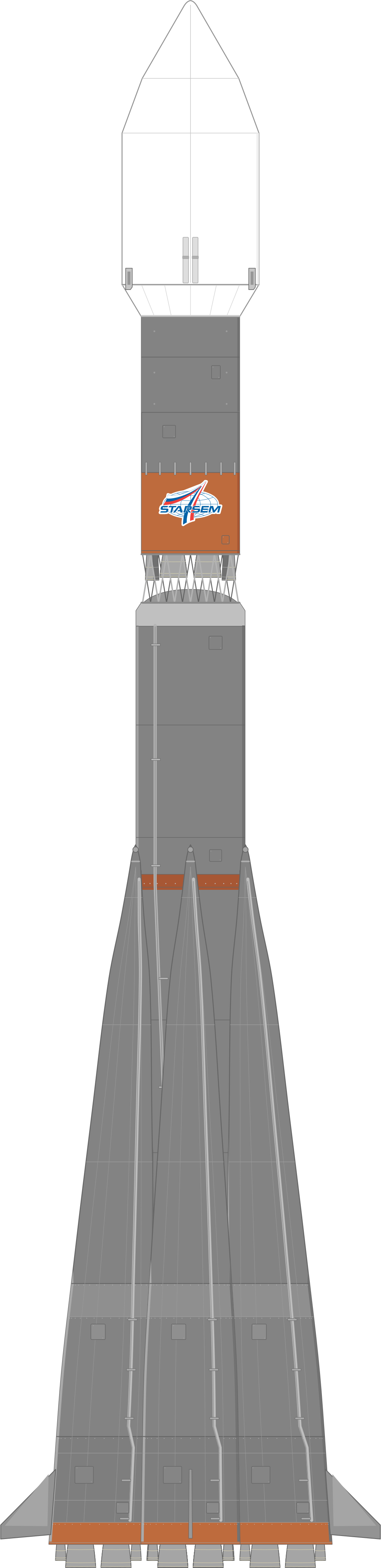 Drawing of the Soyuz-FG Fregat for Amos 2