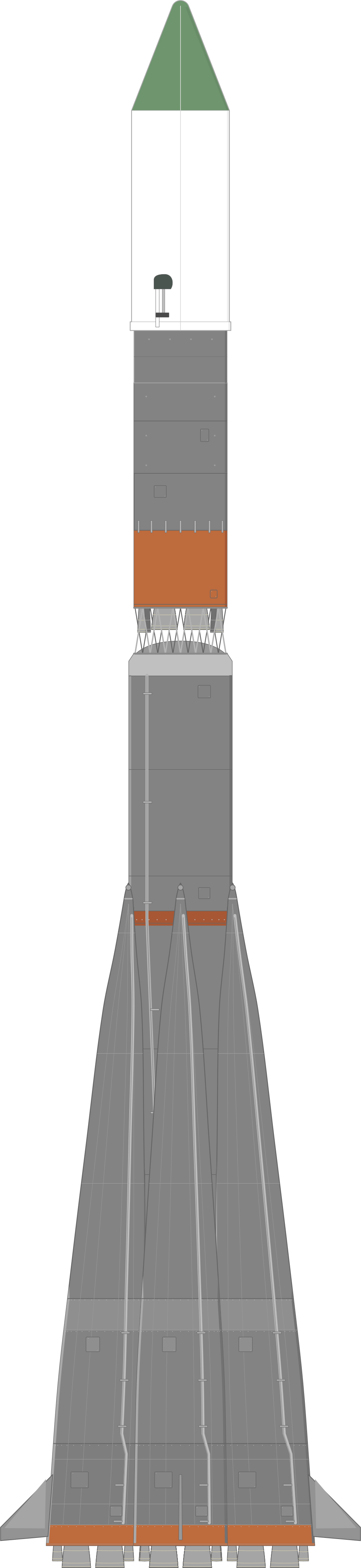 Drawing of the Soyuz FG for Progress M1-9