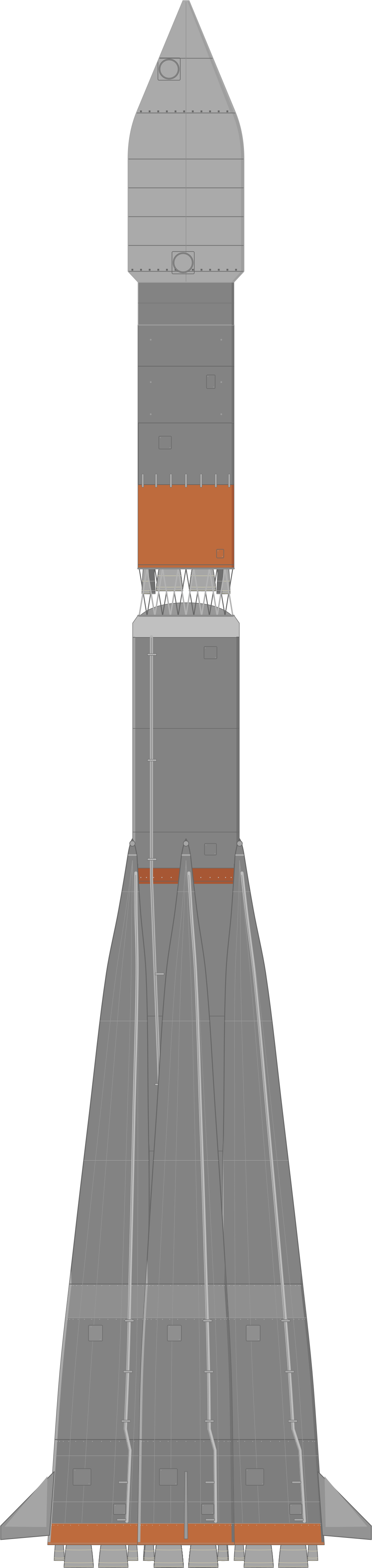 Drawing of the Soyuz-U-PVB for Globalstar 23,36,38,40