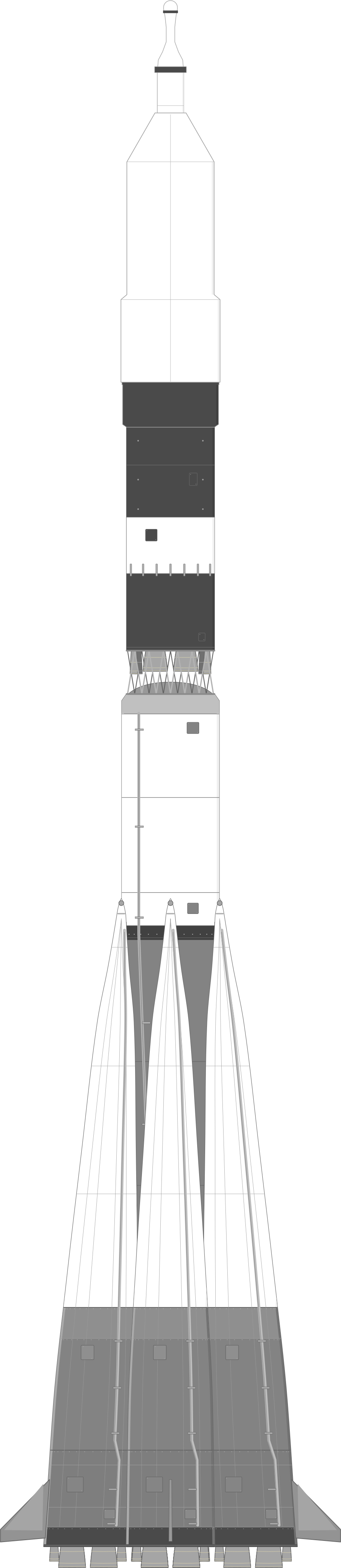 Drawing of the Soyuz U for Progress 1
