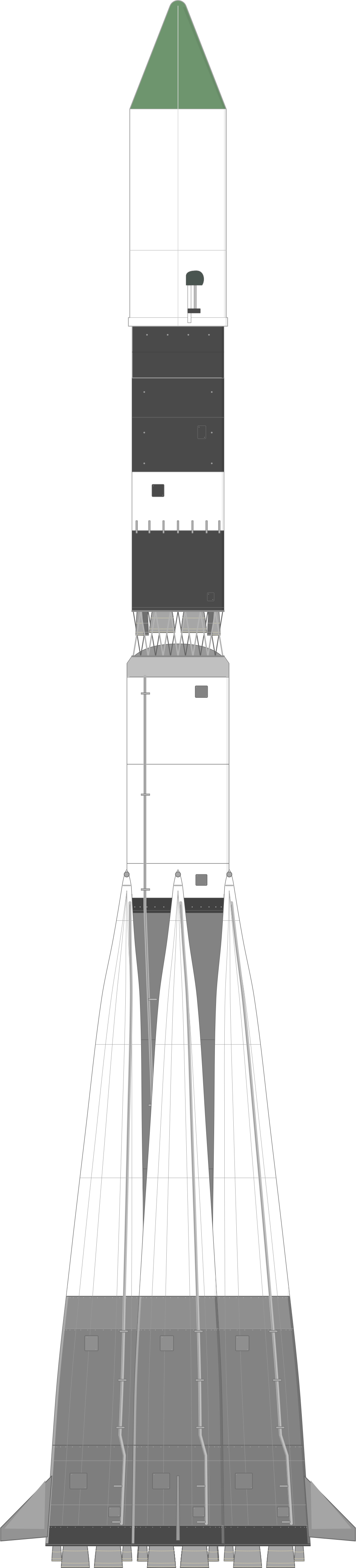 Drawing of the Soyuz-U2 for Progress M-3