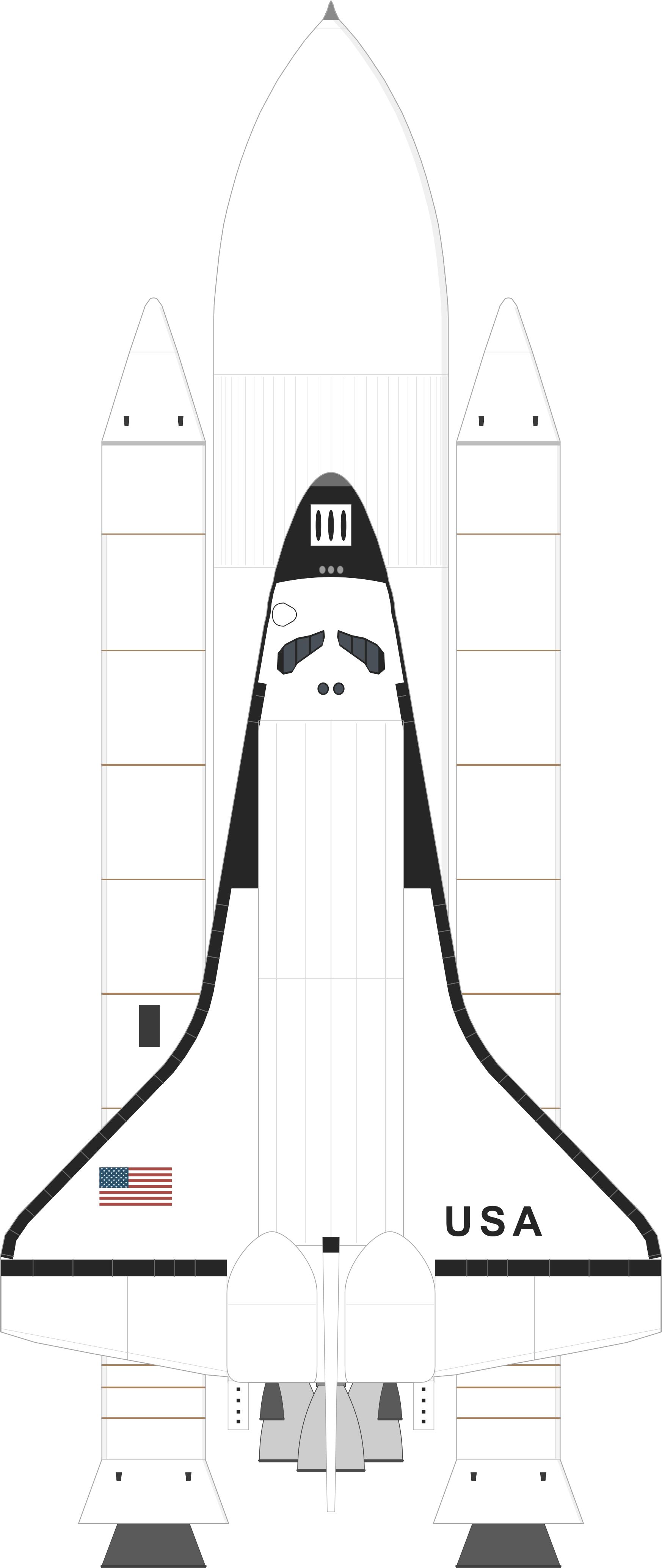 Drawing of the Space Shuttle for STS-2