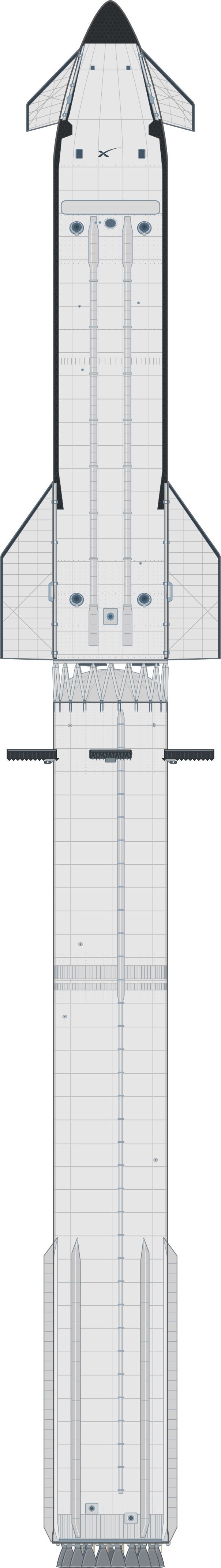 Drawing of the Starship V3 for Flight 12
