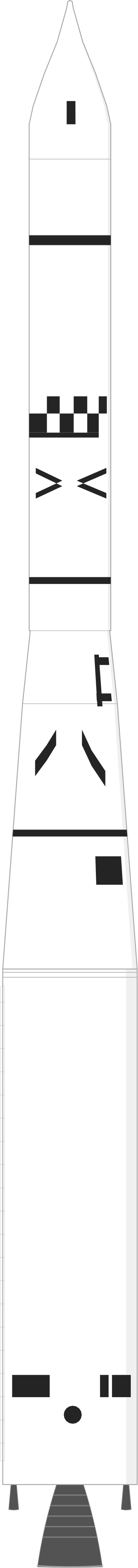Drawing of the Thor DM-21 Agena-B for Alouette 1