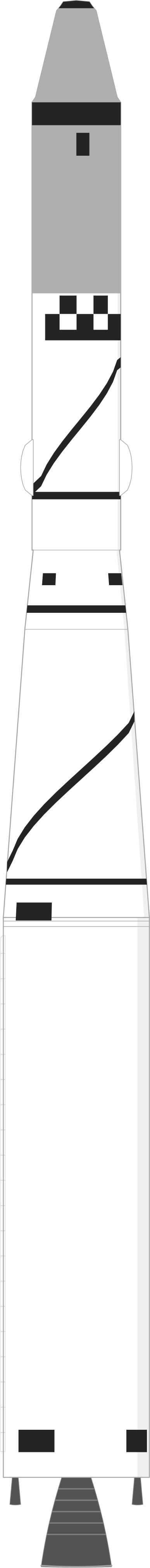 Drawing of the Thor DM-21 Agena-B for P-698BK Group 1-D 1