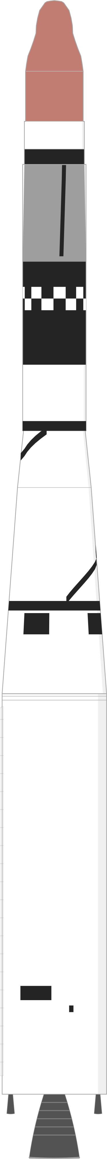 Drawing of the Thor Agena D