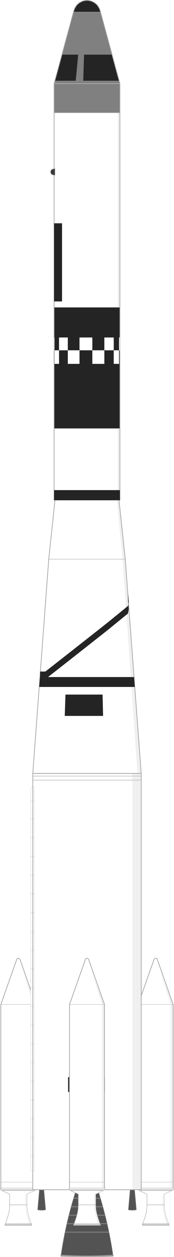 Drawing of the Thor SLV-2A Agena D for Poppy 5A, 5B & 5C