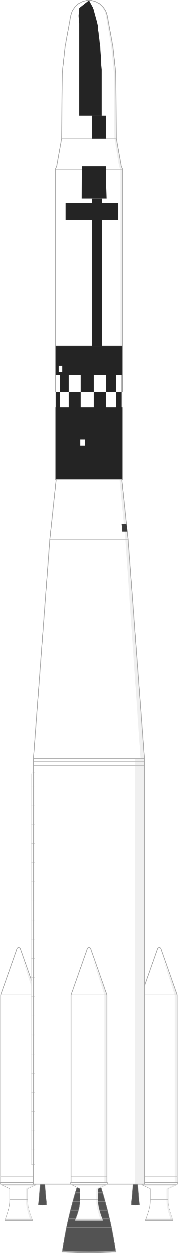 Drawing of the Thor SLV-2A Agena D for Quill 1