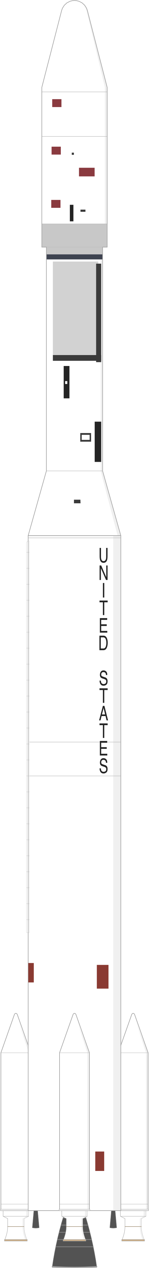 Drawing of the Thorad SLV-2G Agena D for Nimbus B