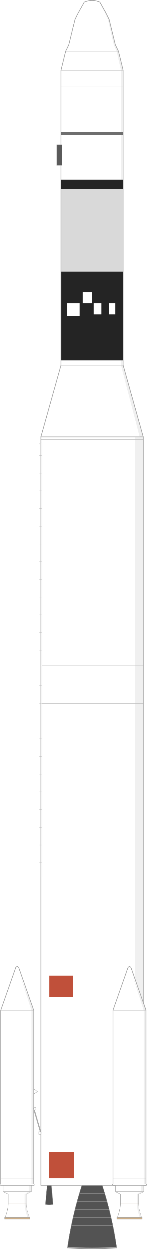 Drawing of the Thorad SLV-2H Agena D for OGO 6