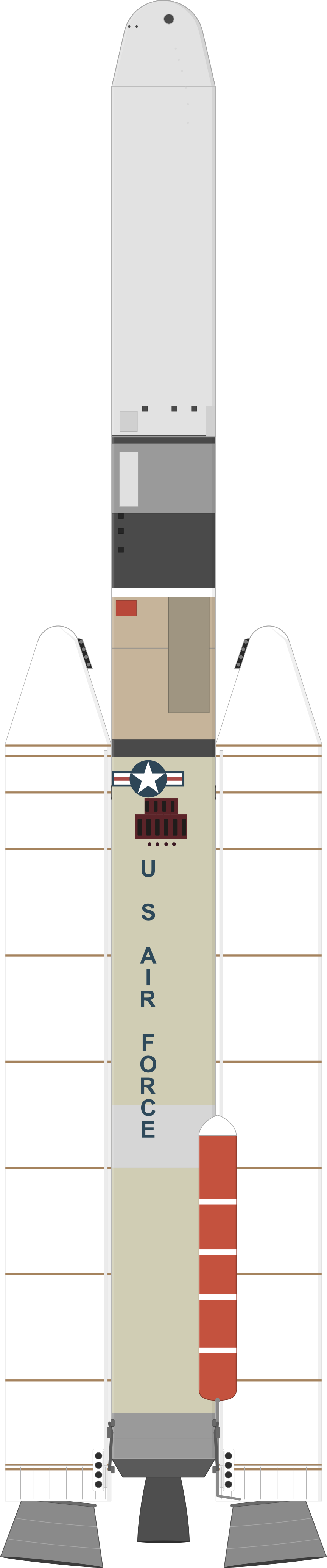 Drawing of the Titan 34D Transtage for Mercury 13