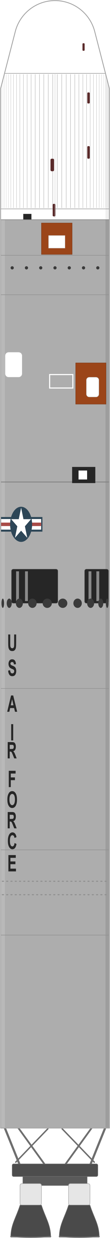 Drawing of the Titan II SLV for DMSP F-16