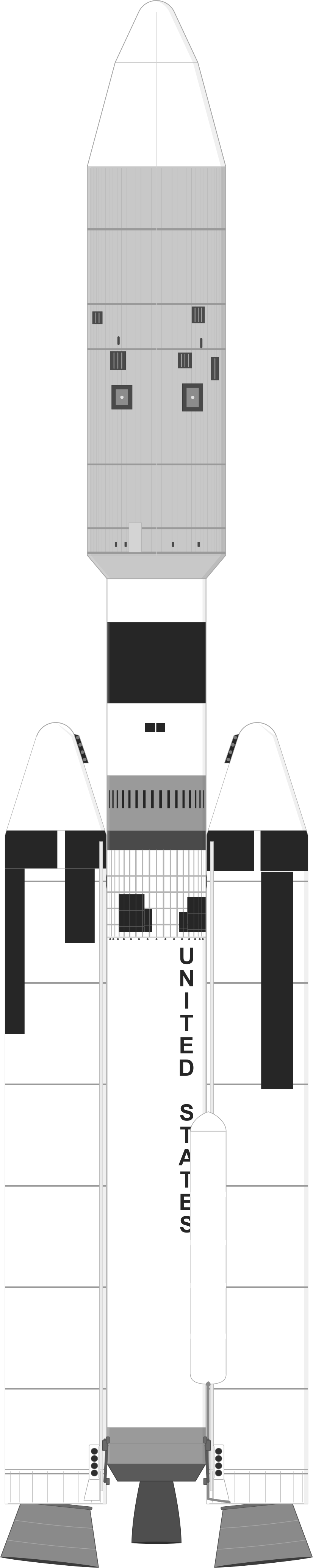 Drawing of the Titan IIIE for Sphinx (Titan IIIE maiden flight)